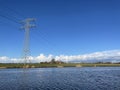 Power line next to the Prinses Margriet canal