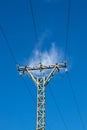 High voltage power line pylon Royalty Free Stock Photo