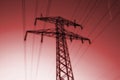 Power line pylon Royalty Free Stock Photo