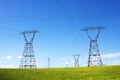 Power line pylons Royalty Free Stock Photo