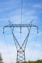 Power line tower Royalty Free Stock Photo