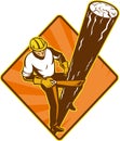 Power lineman electrician repairman Royalty Free Stock Photo