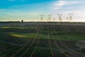 Power lines at a dam