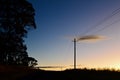 Power lines by a country road Royalty Free Stock Photo