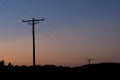 Power Lines at Dusk Royalty Free Stock Photo