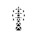 power lines electric grid glyph icon vector illustration Royalty Free Stock Photo