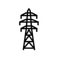 power lines electric grid line icon vector illustration Royalty Free Stock Photo