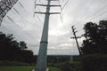 Power Lines, high voltage. Transmission towers. Jersey NJ Royalty Free Stock Photo