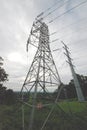 Power Lines, high voltage. Transmission towers. Jersey NJ Royalty Free Stock Photo