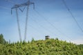 Power lines in the Laurentians