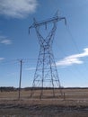 Power lines steel mast