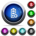Power management round glossy buttons