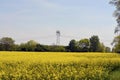 Power mast in field Royalty Free Stock Photo
