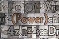 Power with movable type printing Royalty Free Stock Photo