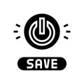 power on off button energy saving glyph icon vector illustration Royalty Free Stock Photo