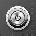 Power off-on button icon - launch push button, starter knob Royalty Free Stock Photo