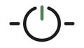 Power on off button icon representing device control or status , vector design Generative AI Royalty Free Stock Photo