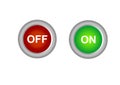 Power On Off Button Icon with word in Corel Royalty Free Stock Photo