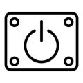 Power on off line icon. Power button vector illustration isolated on white. Start outline style design, designed for web Royalty Free Stock Photo