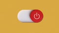 power off, shutdown button, or open button icon on yellow background.