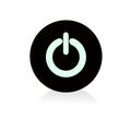 Power off, shutdown vector illustrations icon button circle