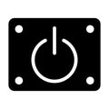 Power on off solid icon. Power button vector illustration isolated on white. Start glyph style design, designed for web Royalty Free Stock Photo