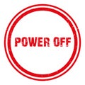 power off stamp on white Royalty Free Stock Photo
