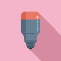 Power online bulb icon flat vector. Home inside illumination