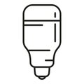 Power online bulb icon outline vector. Home inside illumination