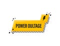 Power oultage for banner design. Vector illustration graphic design. Symbol, sign. Royalty Free Stock Photo