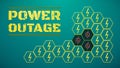 Power outage concept. Blackout illustration Royalty Free Stock Photo