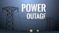 Power outage illustration, blackout concept