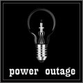 Power outage poster with candle. Royalty Free Stock Photo