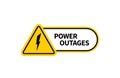 Power outage sign