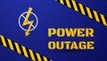 Power outage template. Blackout concept illustration