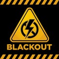 Power outage warning sigg Royalty Free Stock Photo