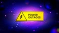 Power outages on outer space background Royalty Free Stock Photo