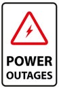 power outages on white Royalty Free Stock Photo