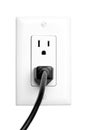 Power outlet isolated Royalty Free Stock Photo