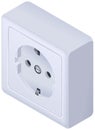 Power outlet wall socket euro standard isometric icon Royalty Free Stock Photo