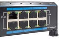 Power over Ethernet switch on a white background Royalty Free Stock Photo