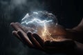 Power-Packed Cloud Computing Device with Lightning Bolts: A Sci-Fi Marvel featuring Octane Render, Hard-Ops, and CinemKO$