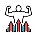 power people value color icon vector illustration