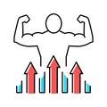 power people value color icon vector illustration