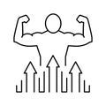 power people value line icon vector illustration