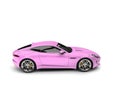 Power pink modern sports concept car - side view