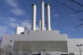 The power plant on a blue sky