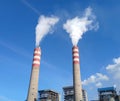 Power plant chimney tower Royalty Free Stock Photo