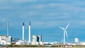 Power plant with coal and wind energy