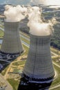 Power plant cooling towers Royalty Free Stock Photo